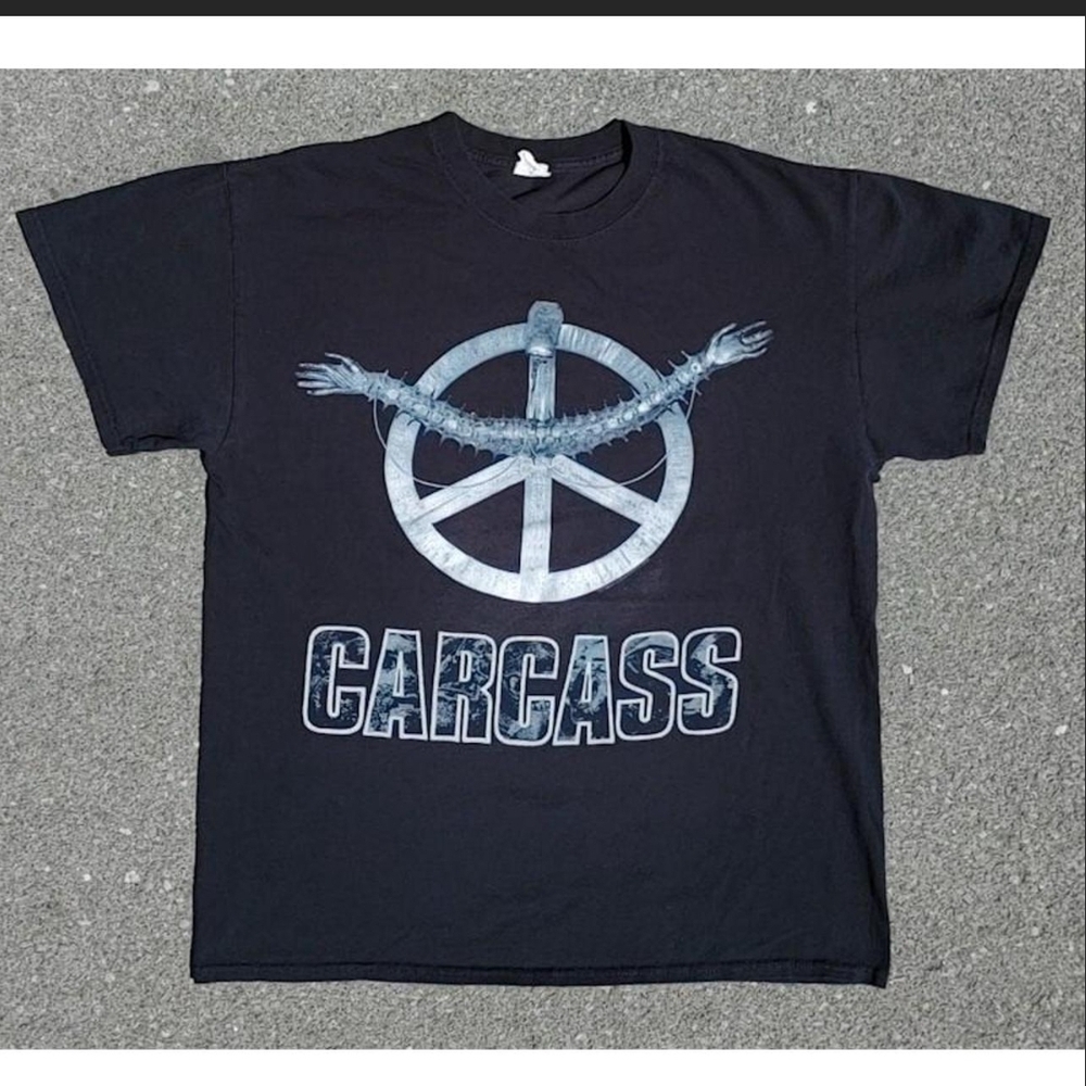 Vtg 2000s Carcass Heartwork Band T-Shirt Anvil Tag Y2K Death Metal Graphic M